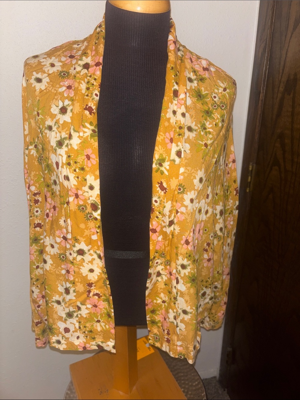 Sonoma 100% Viscose Floral Open Front Cardigan OS